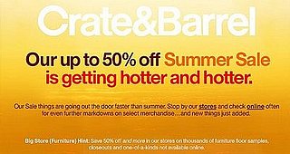 Sale Alert: Crate & Barrel Summer Sale